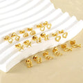 Mini Stainless Steel Heart Geometric Hollow Stud Earrings 18K PVD Plated Earrings and Accessories Wholesale