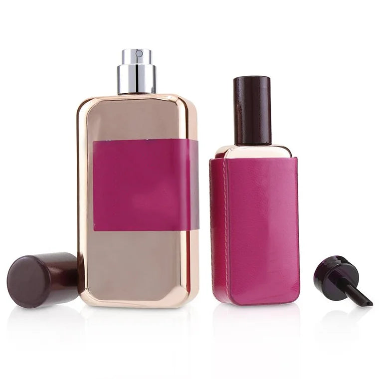 Orange Custom Logo Leather Perfume Bottle Case 30ml Empty Bottle Waterproof Perfume Bottle Pouch