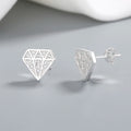 Noble Fashion Jewelry Party Hot Selling Trend Diamond Pattern 925 Sterling Silver Earrings