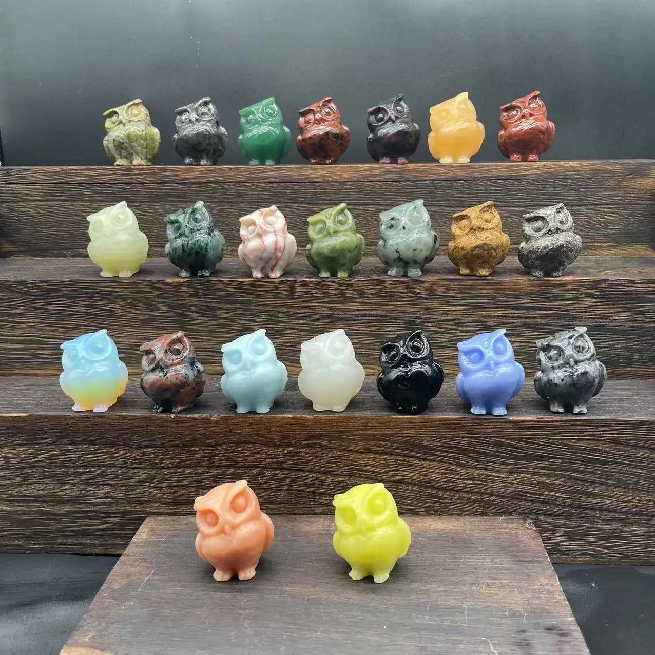 Wholesale Crystal Animal Stone Carving 3.5cm Natural Crystal Stone Owl
