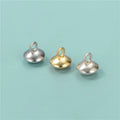 GP Flat Button Clasp 8.8mm 925 Sterling Silver for Permanent Jewelry Chains Making Bracelet Necklace Finding Wholesale