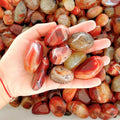 Hot Sale High Quality Natural Stone Sardonyx Red Agate Palm Stone for Home Decoration