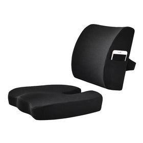 Enhanced Premium Quality Massage Car Seat Cushion Memory Foam Office Chair Lumbar Support Woven 100% Polyester Oblong Removable