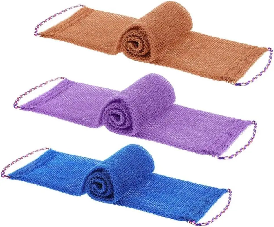 African Nylon Scrub Bath Towel Net Sponge with Hand Rope Exfoliating Skin Smoother for Beauty & Personal Care