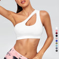Hot Sale Women Sports One Shoulder Bra Sexy Hollow Push up Bust High Elastic Quick Drying Breathable Yoga Bra