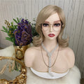 Fashion Short Curly Hair Golden Big Wave Wig for Women Lady Cosplay Party Synthetic Wigs