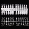 Transparent Nail Tips Seamless Clear Artificial False Press on Full Cover Practice Acrylic Nail Tips Polish Display Color Chart