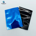 Custom Printing Resealable Holographic Laser Film Heat Sealing Food Grade Plastic Three Side Bags With Tear Notch