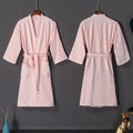 Luxury Hotel Spa Women's Shawl Collar Soft Custom Logo Cotton Waffle Robe