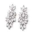 Miallo European Style Full Sparkly Zircon Earrings for WomenTemperament Elegant Bridal Wedding Jewelry