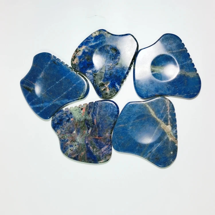 HZ Wholesale Sodalite Massager for Beauty and Skin Care Derma Rolling System Tool Face Body Feet Head Sodalite Gua Sha Tool
