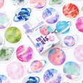 45pcs/box Creative Handbook No 32 Planet Decorative Boxed Sticker Adhesive Paper Sticker DIY Scrapbooking Sticker