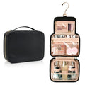 For Large Capacity Portable Zipper Closure Nylon Cosmetic Organizer Pouch Waterproof Wash Hanging for Bag with Hook