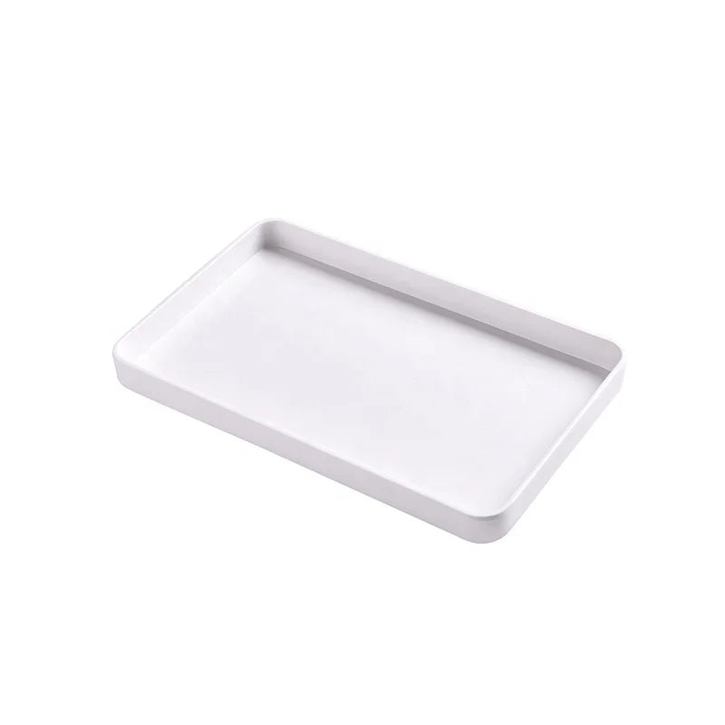Coffee Shop and Restaurant Stackable Round Rectangle Melamine Tray Plastic Round Dish Food Serving Tray
