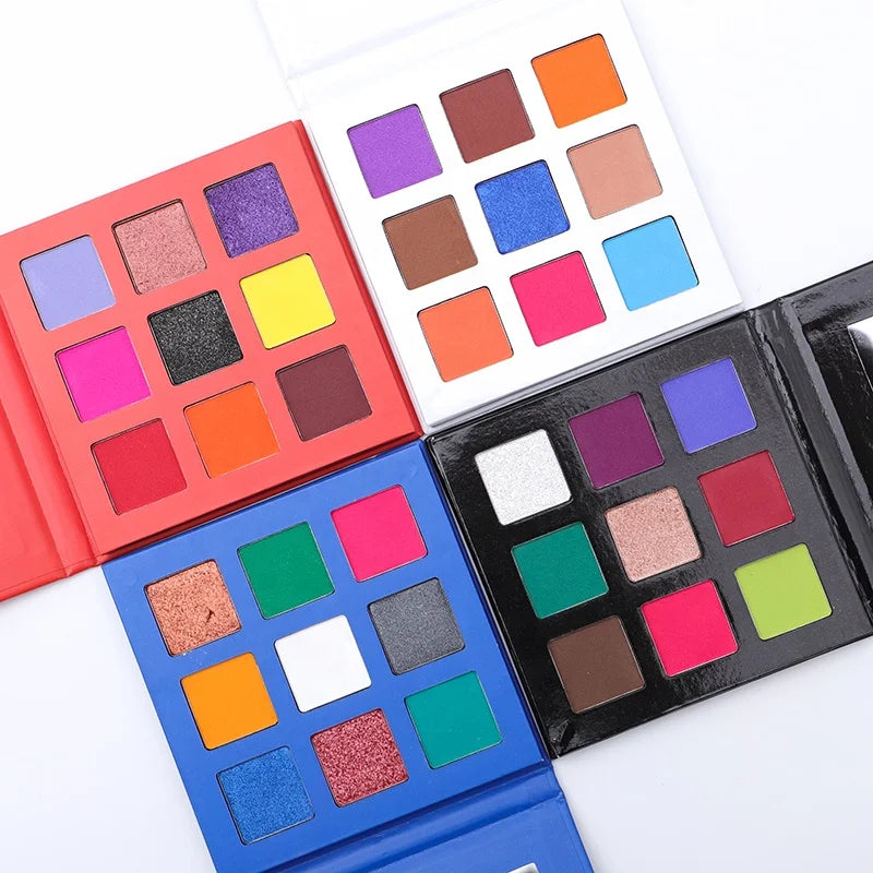 Custom DIY High Pigment Eyeshadow Palette Private Label Powder Finish with Shimmer & Metallic for Dark Skin Tones