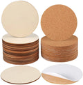 TaiLai Self-Adhesive Mini Backing Cork Tiles Round 4" Classic Eco-Friendly DIY Coasters & Crafts Cork Mat