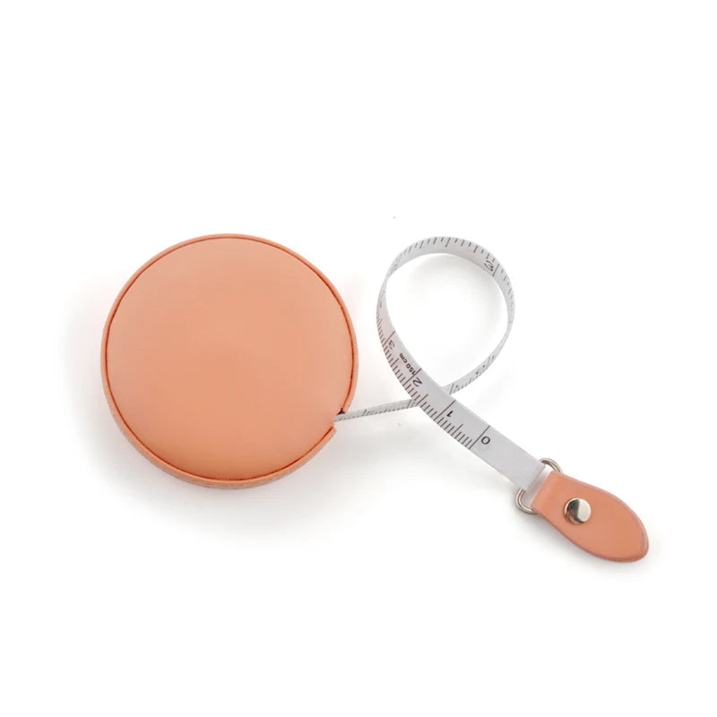 PU Leather Embossed Measuring Tape Custom logo Retractable Tape Measure for Body Measuring
