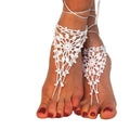 Handmade Custom Crochet Bare Feet Beach Sandals for Summer Weddings Fashion Accessories