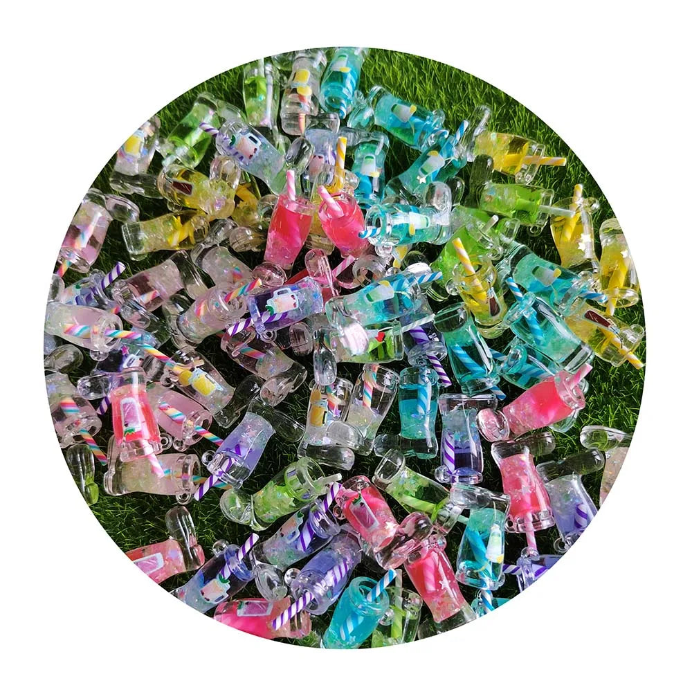 Luminous Drinking Bottle Resin Beads for Toy Design Customization Shoe Fashion Accessories Handmade Jewelry Pieces