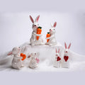Farmhouse Home Party Ceramic Cute Rabbit Craft Easter Bunny Set Tabletop Decoration