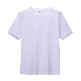 Cheap Quick Dry Solid Plain Blank Custom Printing M-5XL O-Neck Breathable White 120gsm Polyester Short Sleeve t Shirts