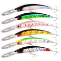 WEIHE 17cm 24g 6colors Artificial Minnow Hard Fishing Lure with 3D Eyes Treble Hooks Noise Balls Lifelike Skin