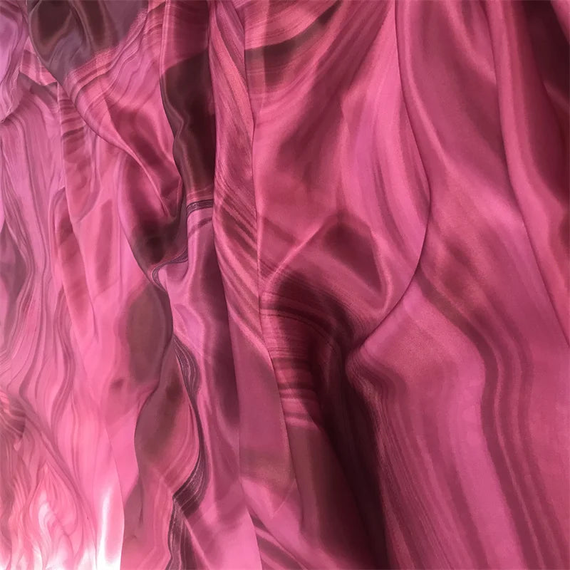 Hot Sale Pure 100% Silk Print Viscose Satin Fabric From China Factory