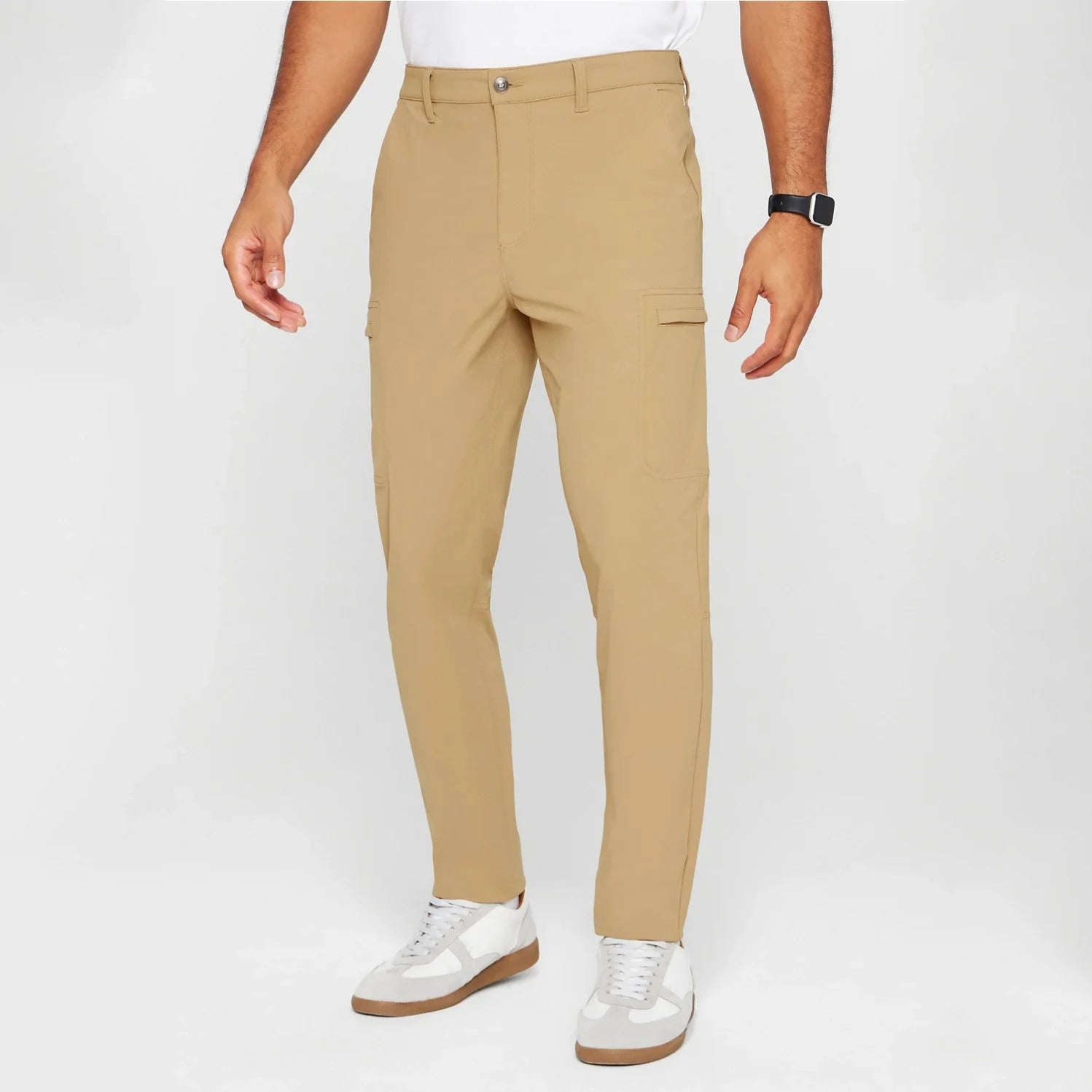 High Quality Men's Classic Fit Cargo Pants Wrinkle Resistant Stretch Casual Pants