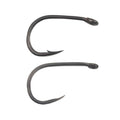 High-Carbon Steel 100pcs Barbless Hair Rig Hook Set Multi-Size Carp Hooks-Wide Gape Circle Straight Bent Barbed