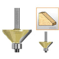 ARDEN A0209 CNC Router Bits 45 Bevel Angle 1/2 Edge End Milling Cutter with Bearing Tin Coating ODM & OEM Customized Support