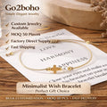 Go2boho Wholesale Etsy New Year Gift Lucky Handmade Copper Beaded Bracelet Cross Charm Imitation Pearl Women's Fashion Jewelry