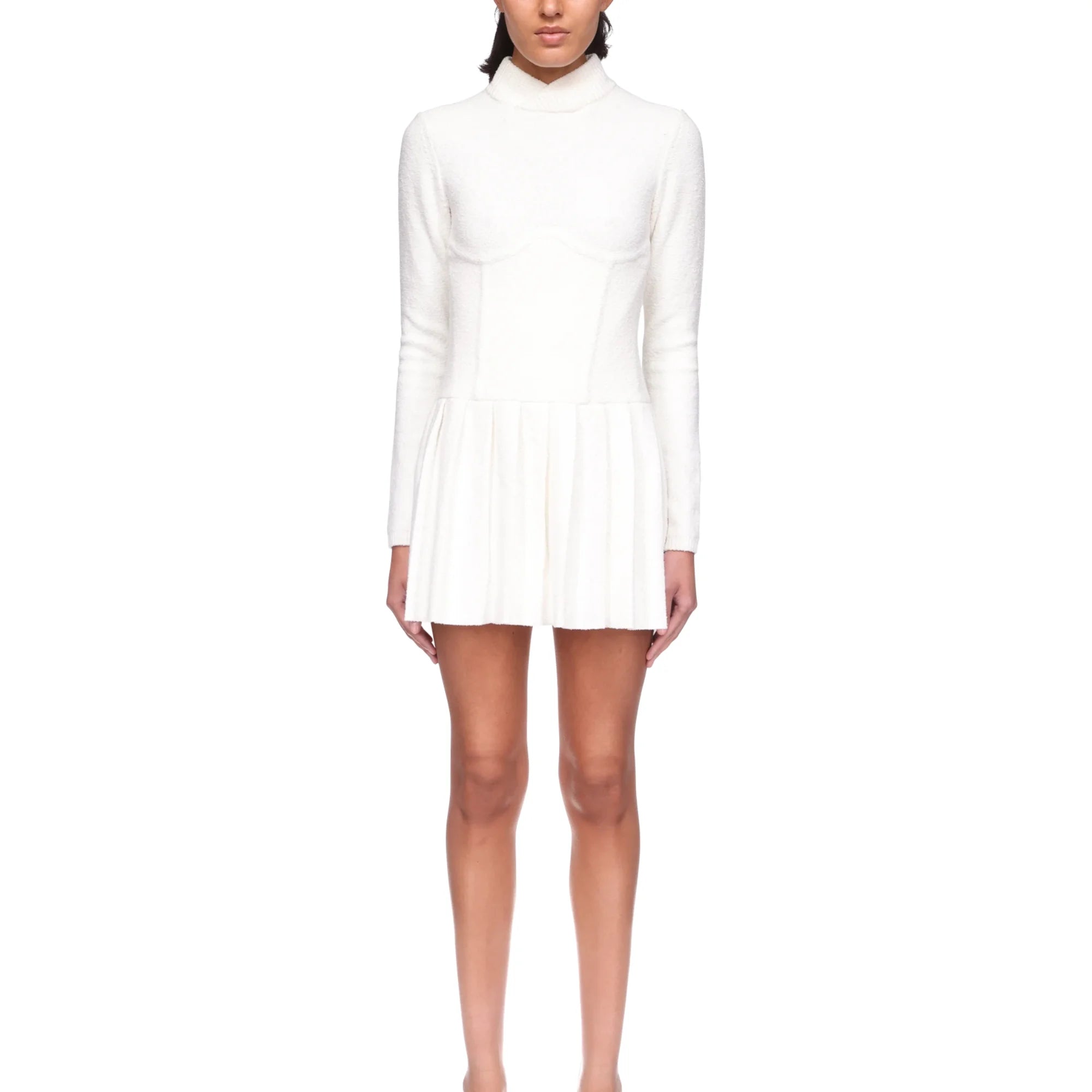 Custom Design Logo Fashion Cotton Knit Long Sleeve Sport Summer Casual Polo Golf Women Boucle Bustier Tennis Dress