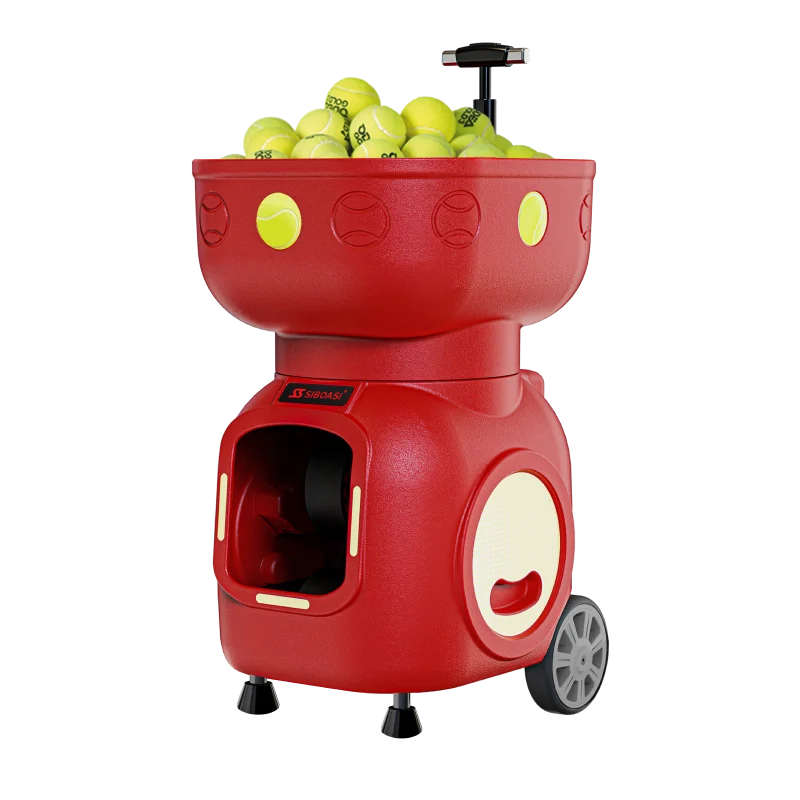 SIBOASI Stock Durable Portable Tennis Ball Machine Mobile App Remote Control Automatic Padel Mode for Tennis Training Equipment
