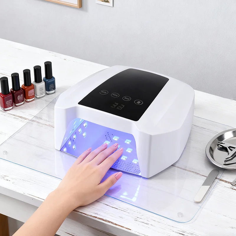 72W High Power UV LED Gel Nail Lamp Built-in Large Capacity Battery Professional Charging Nail Dryer With Smart Touch Display