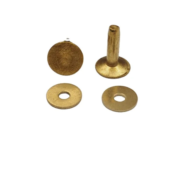 Brass Copper Rivets Burrs Washers Leather Rivet for Belts Wallets Collars