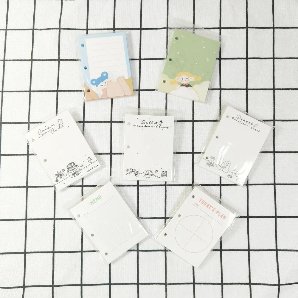 GF New Design 40 Sheets Refill Diary Hand Book Stationery Journal Scrapbooking School Mini 3 Ring Binder Inner Page