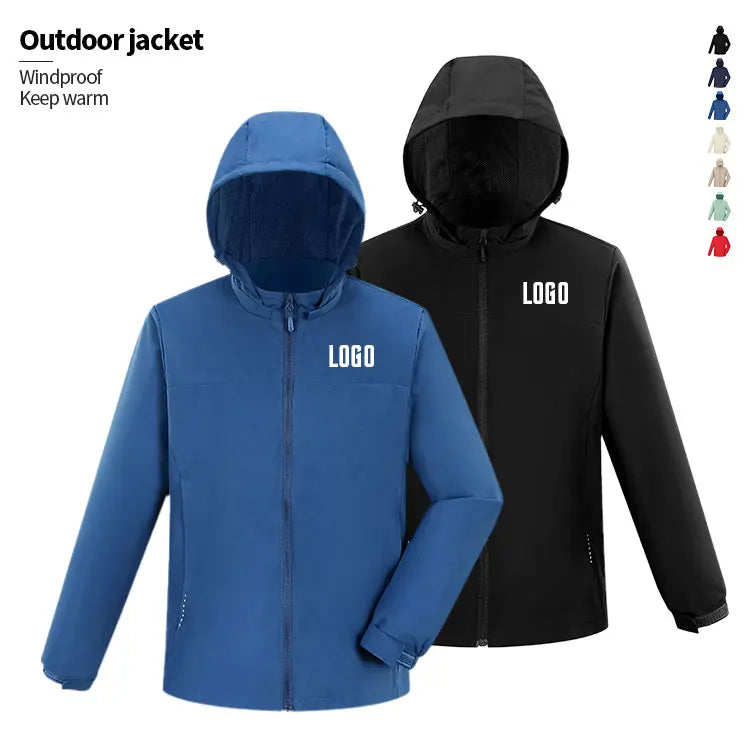 Men's Hooded Jacketswaterproof Men Windbreaker Jacket Coat With Zipper Soft Shell Outdoor Mens Windbreaker Jacket Unisex