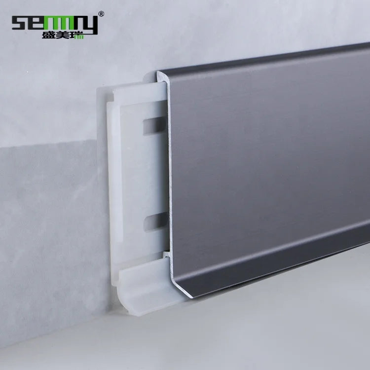 1.2mm Thickness Height 40 60 80 mm Wall Skirting Baseboard Aluminum Floor Base Board