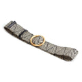 PP Grass Woven Belt Elastic Fashion Decoration Round Buckle Belt Women's Dress Elastic Belt