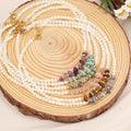 New Natural Stone Shell Pearl Bead Necklace Modern Tribal Crystal Gemstone Chip Stone Bead Beach Necklace Jewelry