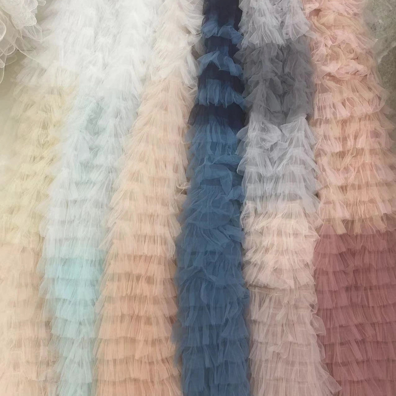 Multiple Colors Ruffled Fabric for Cake Dress