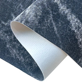 Dark Gray Leather Denim Fabric Retro Western Cowboy Faux Leather Fabric Perfect for Handbags Wallets Making