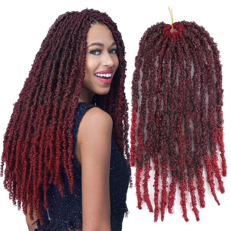 Julianna on SALE High Temperature Fiber 14 20 Inches Synthetic Crochet Braid Hair Butterfly Locs Braiding Hair