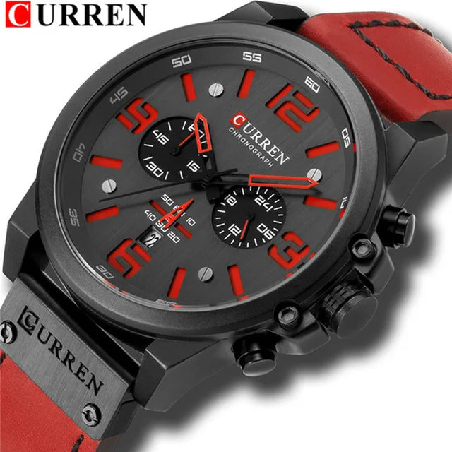 Top New CURREN 8314 Luxury Watch Fashion Leather Quartz Men Wristwatches Casual Date Business Male Watches Clock Montre Homme