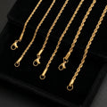 Accessories New Stainless Steel 18K Gold Plated Hip Hop Twist Chain Women's Clavicle Chain Jewelry