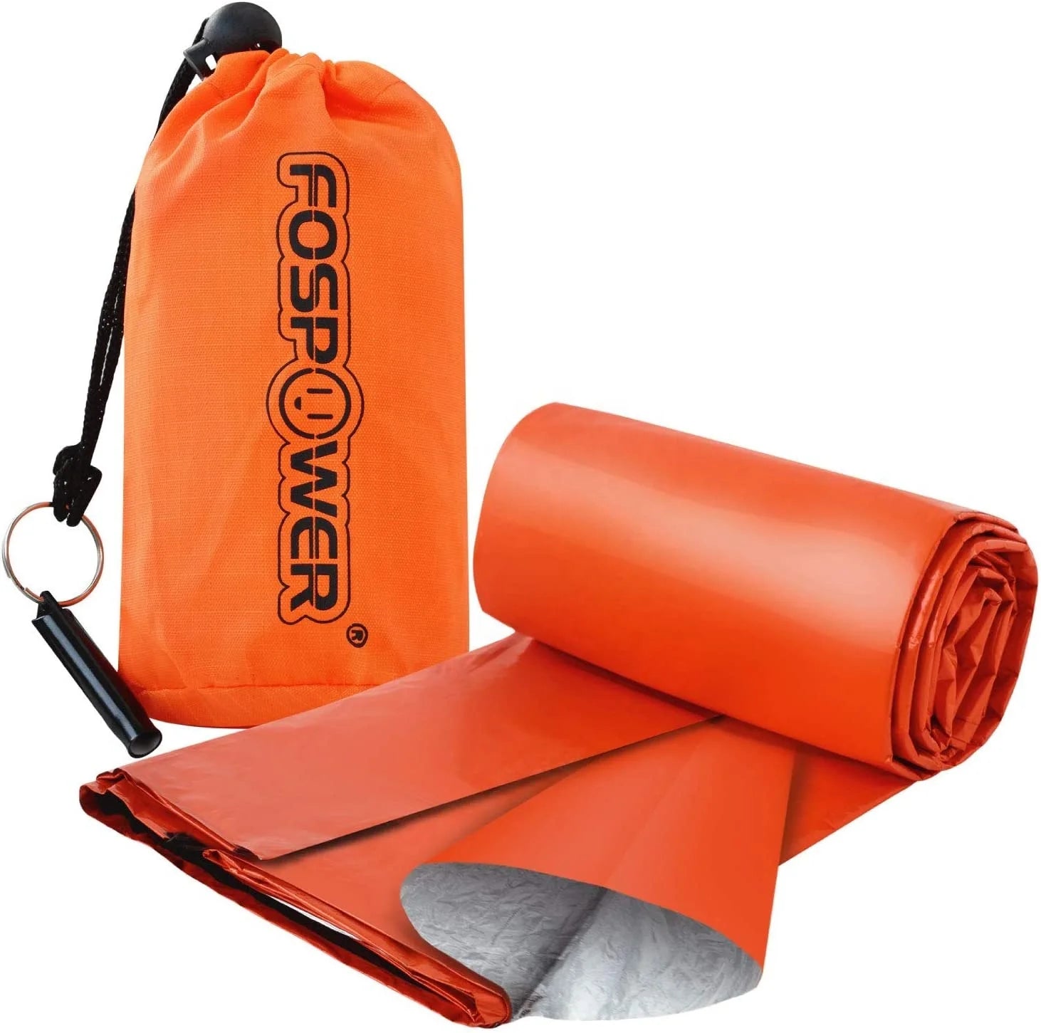 Emergency Sleeping Bag Waterproof Survival Shelter Tent & Thermal Blanket with Whistle Bivvy Bag for Survival Gear