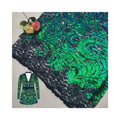 2024 Fashion Design Sequin Embroidery Mesh Lace Fabric With Metallic Luster Floral Pattern for Women's Dress