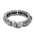 KALEN Skeleton Punk Stainless Steel Fashion Bracelets Bangles Skull Links Bracelet for Men