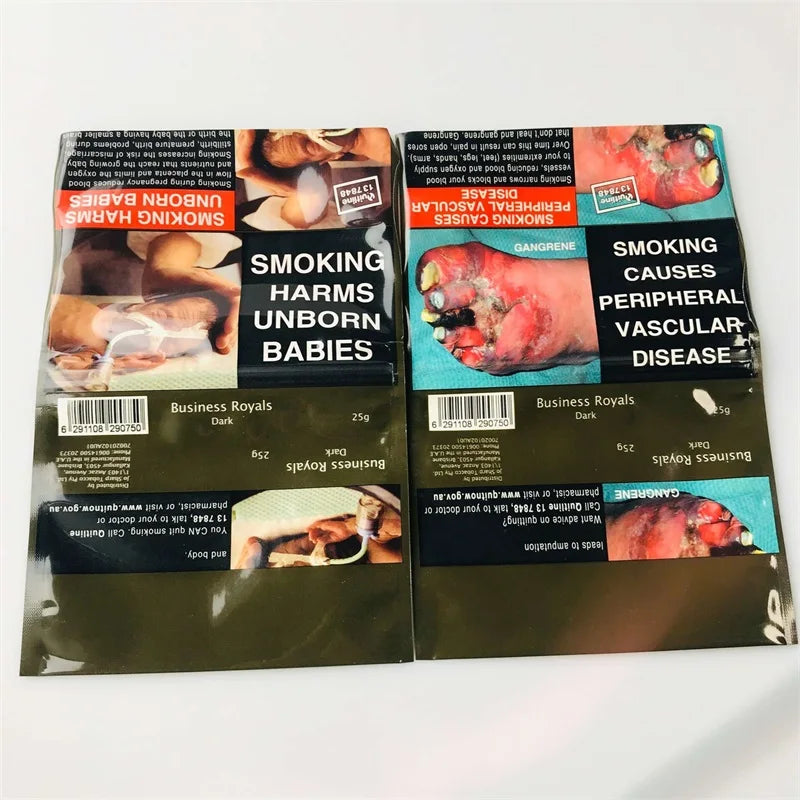 Smoking Leaf Plastic Packaging Zipper Bag Rolling Tobacco Pouches