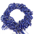 AsVrai U 2/3/4mm Natural Faceted Lapis Lazuli Gemstone Stone Loose Beads for Jewelry Making DIY Bracelet Accessories 15"